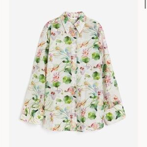 Water color floral buttondown